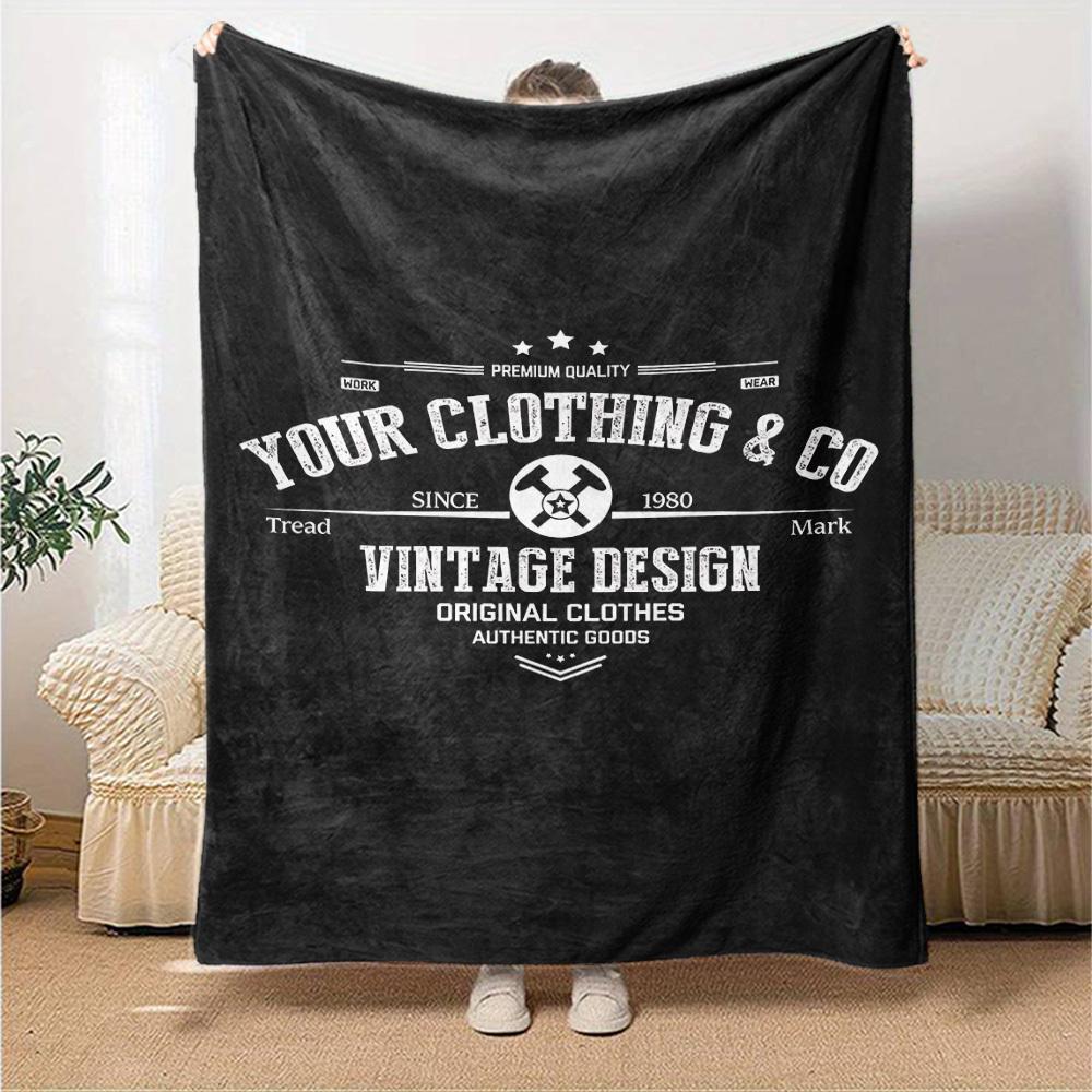 1pc Vintage Clothing Soft Flannel All Season Throw for Home, Office, Outdoor UseDurable Comfort Soft Warm Throw for Home