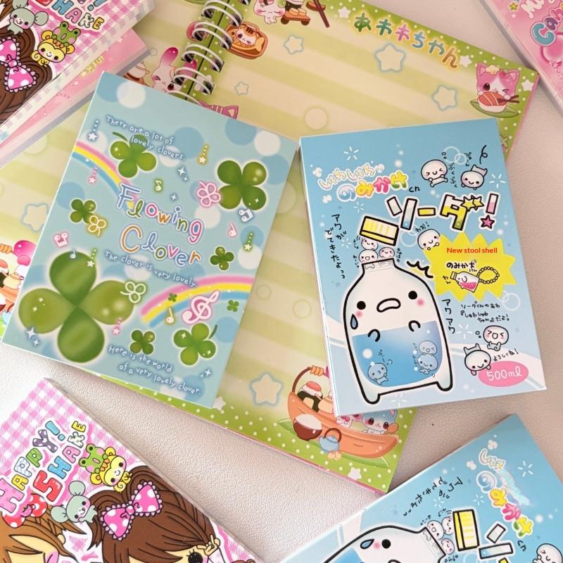 70Sheets Cute Retro Japanese-Style Girl Rabbit No Sticky Scrapbooking Memo Pads Message Paper Journal Notepad School Stationery