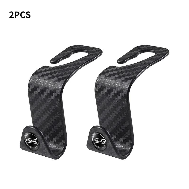 4pcs Car Seat Hooks Headrest Storage Hanger Car Interior Hanging Hook For Nissan X-trail Almera Qashqai Tiida Auto Accessories