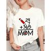 Black Oversized T-Shirt With Pencil And Math Equation Mom Print For Mother's Day Gift