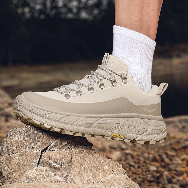 Casual Sneakers Men Anti-slip Low-top Comfortable Outdoor Hiking Shoes Men Lace-up Thick-soled Breathable Casual Shoes Men
