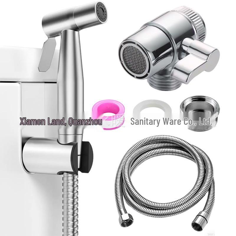 304 Stainless Steel High-Pressure Bidet Spray Gun for Toilets