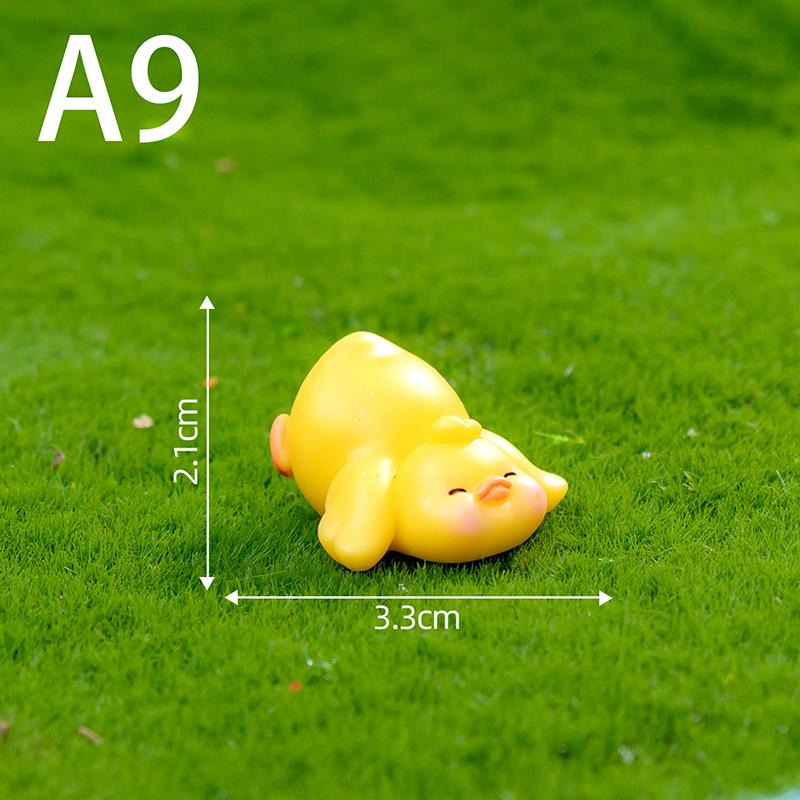 Figurines Miniatures Cute White Yellow Duck Animal Micro Landscape Ornaments For Home Decorations Room Decor Accessories