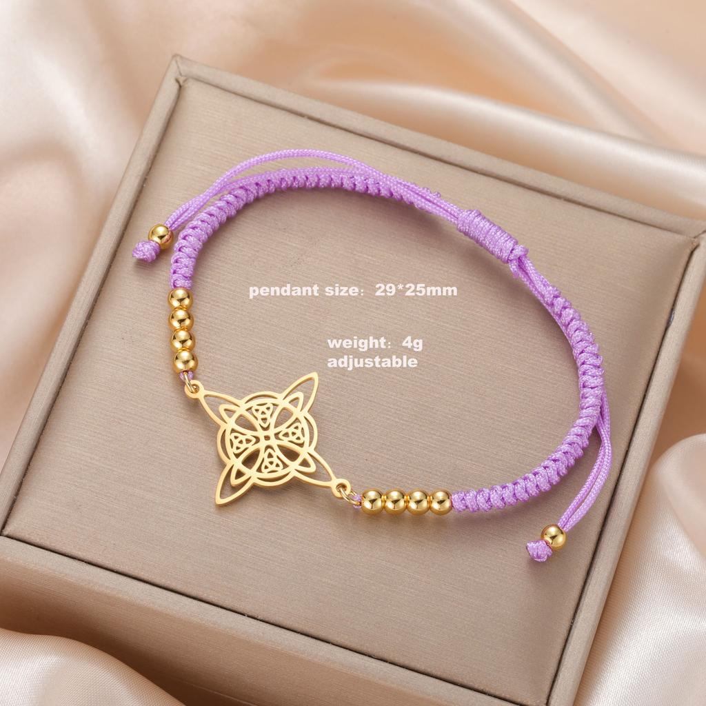 Náramky s kouzelným uzlem pro ženy nudo de bruja Nerezová ocel Amulet čarodějnictví Šťastné náramky Šperky lucky bhudda