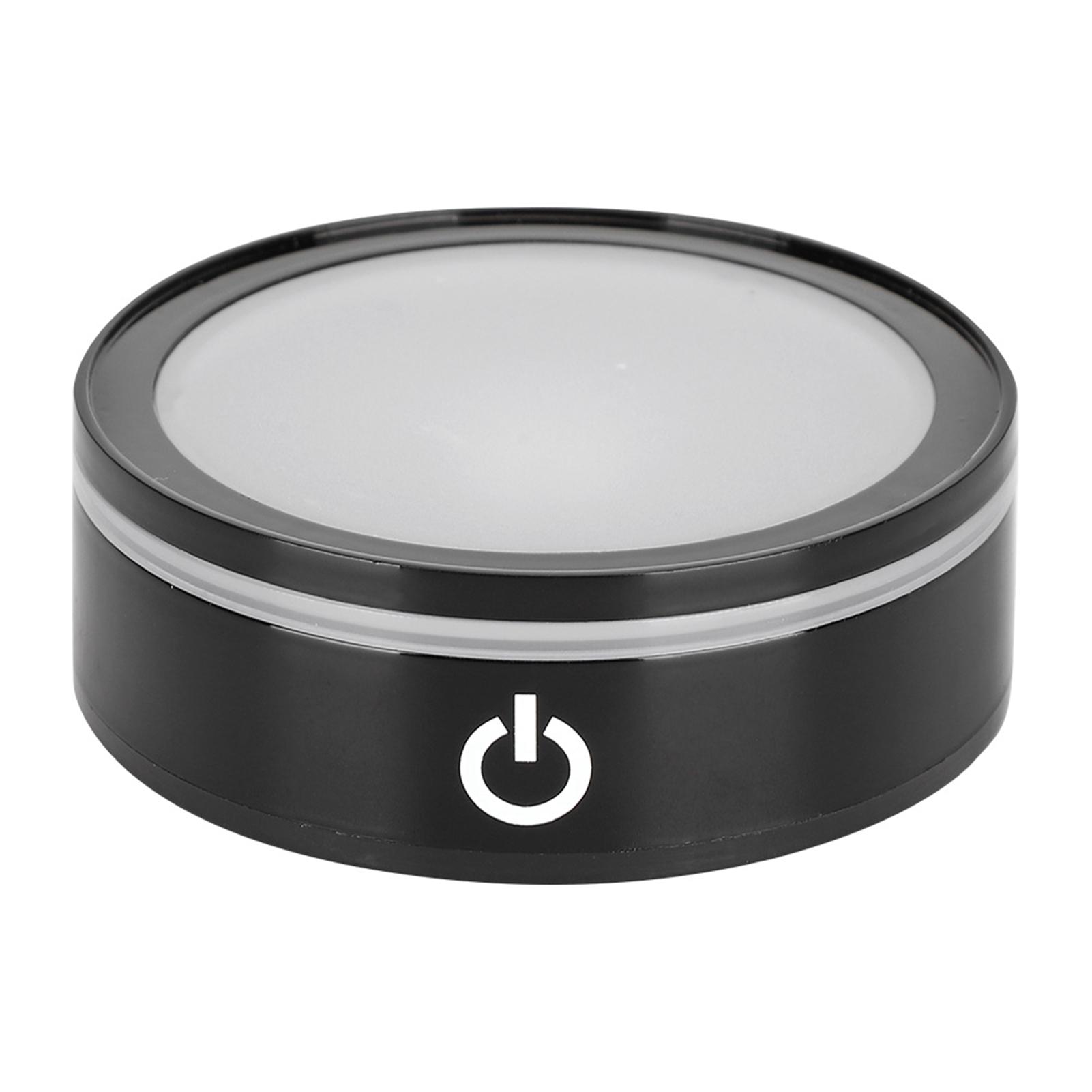 

Светодиодная база Crystal Black Flat Touch Multi Mode Цветной белый свет 3D Внутренняя резьба Лазерная база