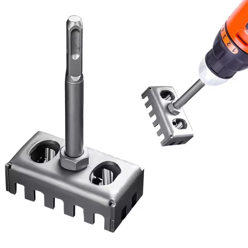 Square Drill Hole Opener Electric Hammer Hole Expansion Plumber Electrician Wall Slotting Installation Socket Tool Accessories