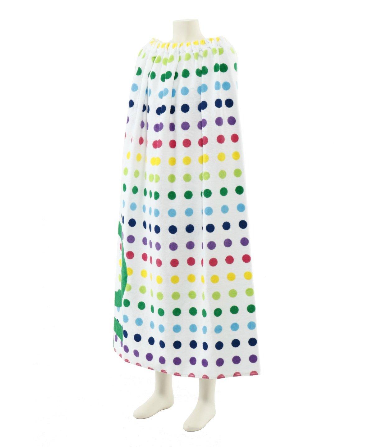 

Marushin 100cm Long Wrap 100 x Color of Product 5005000600 Towel, BENETTON, Approx. 120cm, Dots, Number