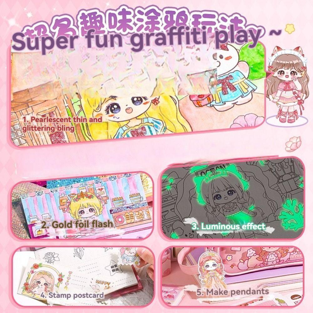 Cute Water Drawing Book Paper Watercolor Painting Book Children Drawing Toy