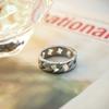 Fashion Titanium Steel Cuban Chain Ring Couple Titanium Steel Ring Hip Hop Trend Hollow Ring