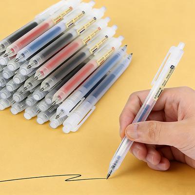 6 Stück 0,5 mm Einziehbare Gel-Stifte Set Schwarze/Blaue Tinte Kugelschreiber Schreiben Büro Business Unterschrift Schulbedarf Schreibwaren, Stift