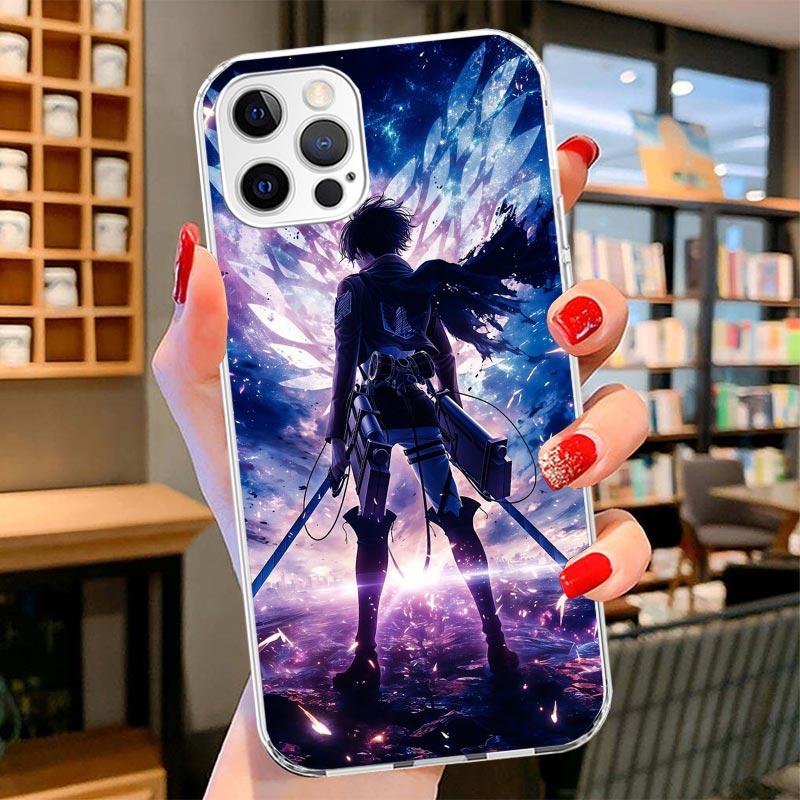 A-Attack on T-Titan Levi Cover Phone Case For iPhone 16 17 Air 15 14 Pro Max 16E Phone Case 13 Mini 12 11 7 SE 8 Print Pattern F