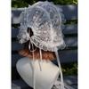 Used Lolita fashion lace bonnet white