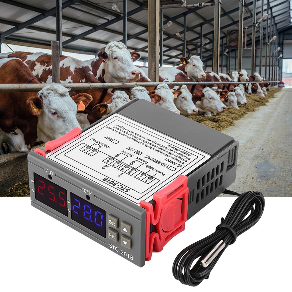 STC 3018 Digital Temperature Controller Sensor Thermostat with NTC Cable Length 1M (24V)