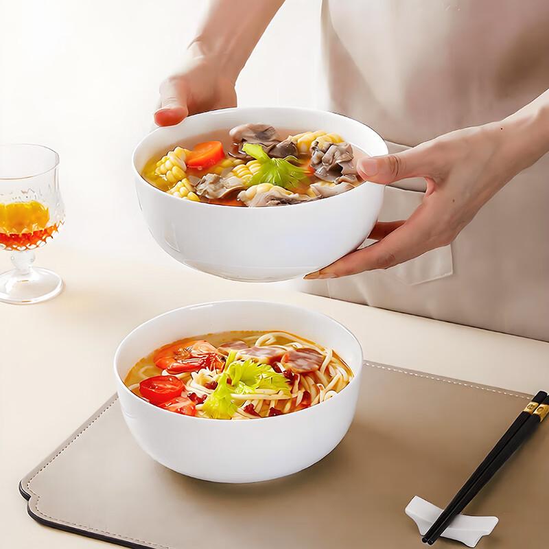 Sky Top Pure White Bone China Dinnerware Bowls
