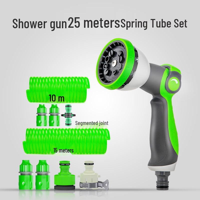 Teleskopická vysokotlaká vodní hadice a multifunkční tryska pro mytí aut a domácí použití