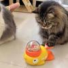 Yellow Duck-Shaped Interactive Cat Treat Dispenser Sturdy Plastic Material Training dogToy Puzzle Slow Feeder Dog Entertainment Toy