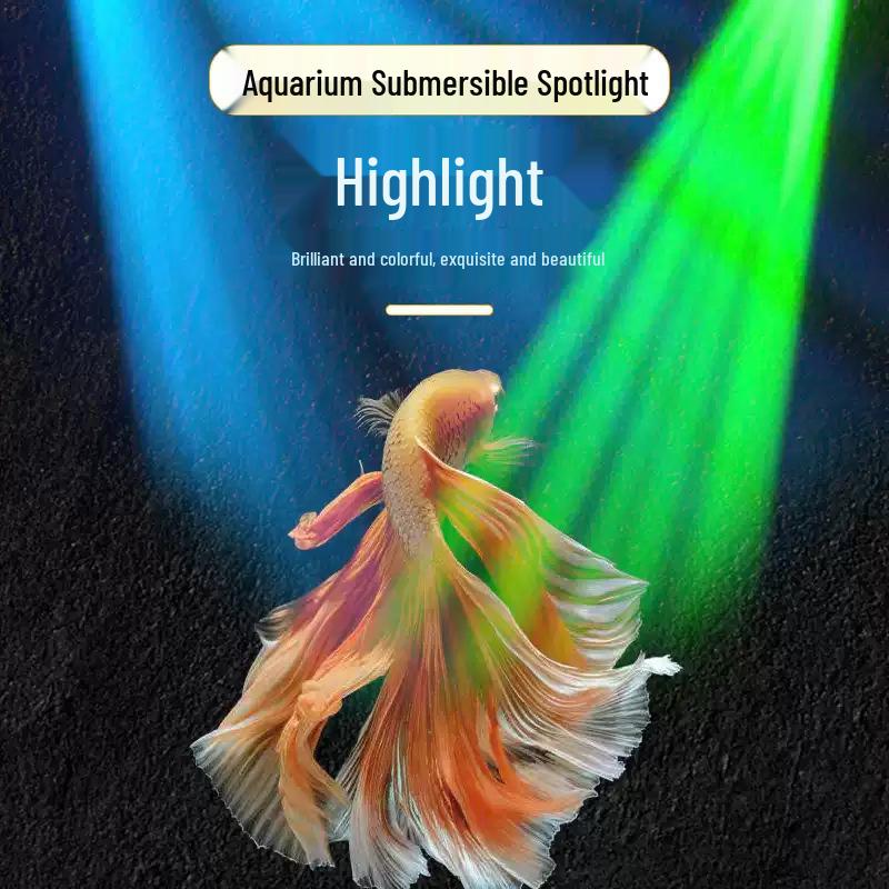 Waterdichte LED Aquarium Clip Lamp - Super Heldere Zevenkleurige Duik Spotlight