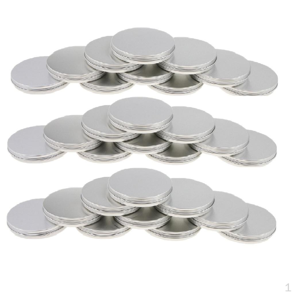 30PCS Aluminum Empty Tin Jars Screw Lids Can Pots Lip Containers 30g