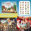 1 PC 3D Farm Advent Calendar Christmas Tree Decoration Ornament