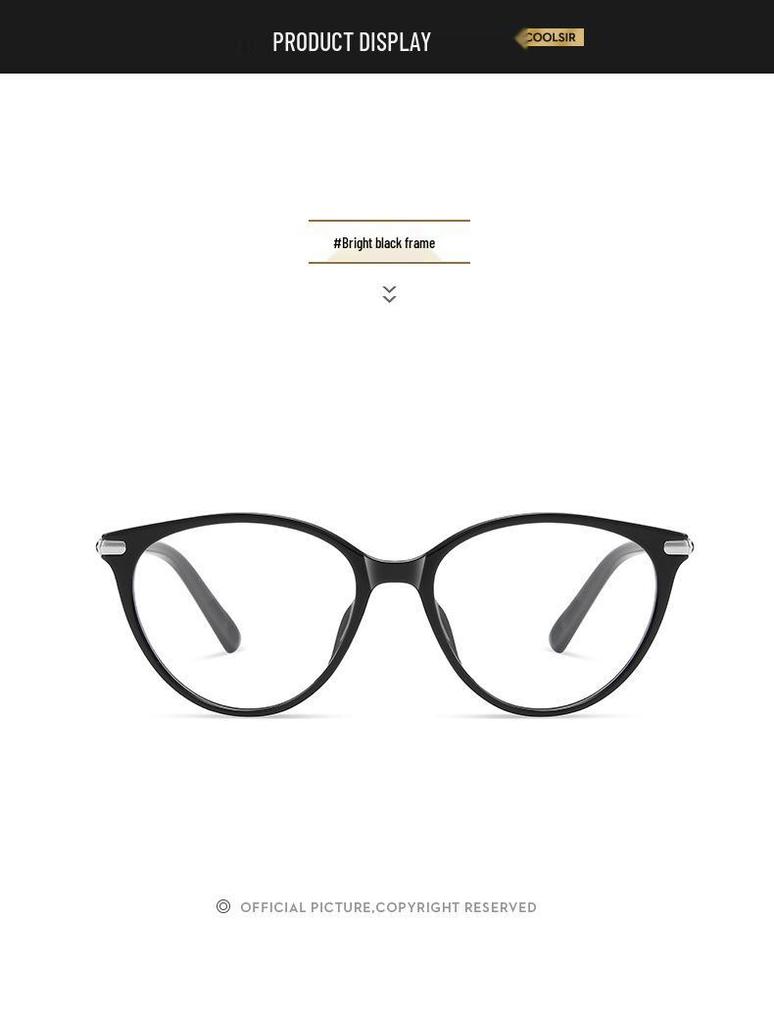 2026 Retro Cat Eye Blue Light Blocking Glasses - Fashionable Literary Commuting Frame 10708