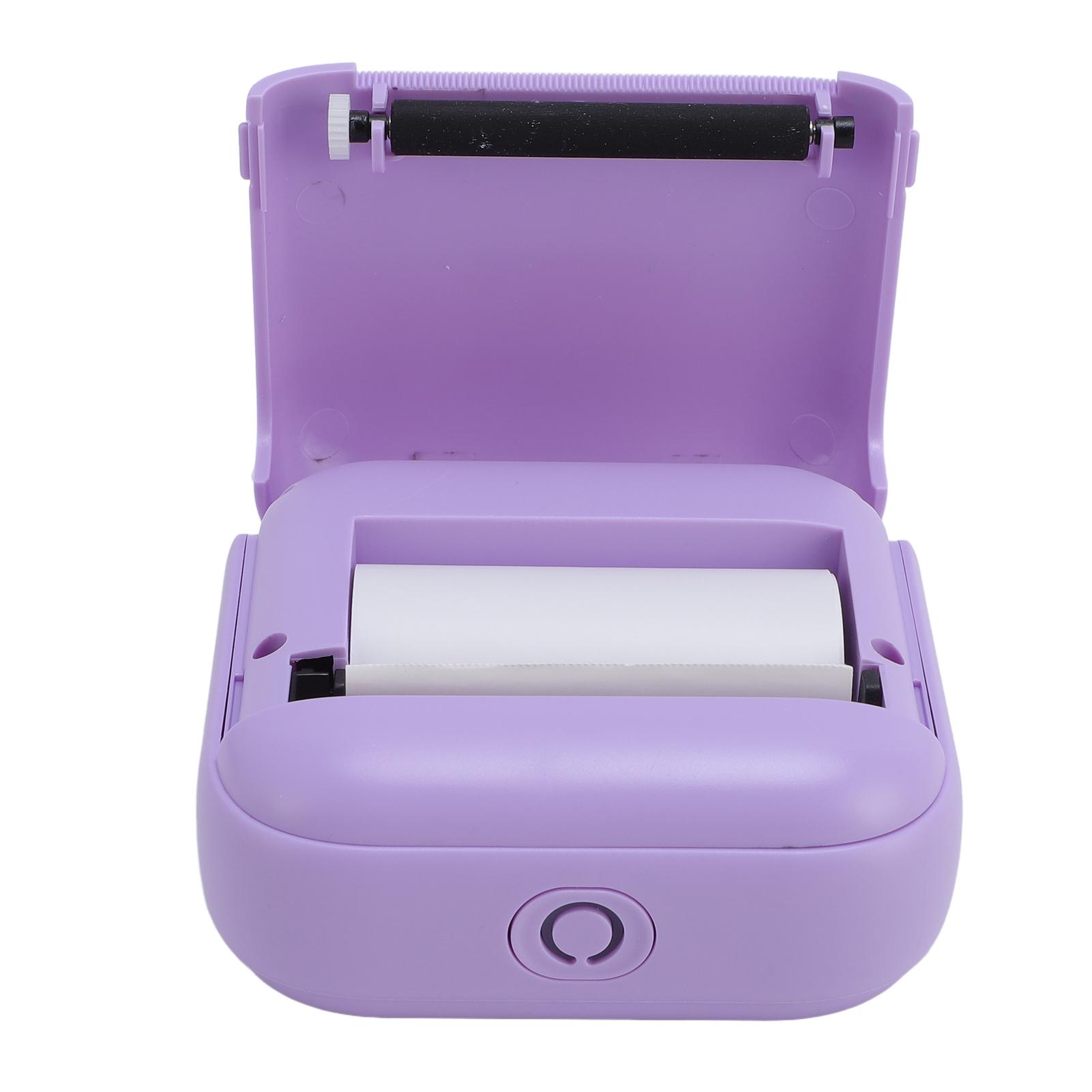 

Маленький термопринтер BT 203dpi портативный карманный принтер для печати фотографий и заметок на неверных вопросах фиолетовый