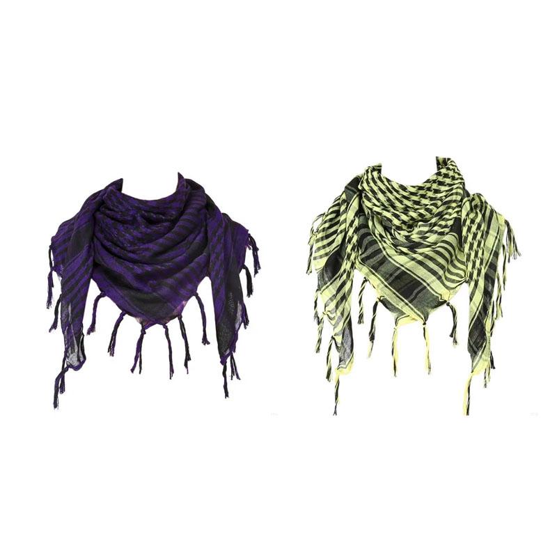 123 Pezzi Sciarpa Shemagh Desertica Morbida con Frange Copricapo Arabo Unisex Keffiyeh Bandana Copricapo Unisex Sciarpa Araba Copricapo