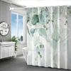 Open 1Pc Green Branch Digital Print Polyester Bathroom Decor And Accessories Shower Curtain No Drill Partition Bath Curtain