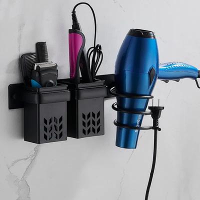 Saç Kurutma Makinesi Depolama Rafı Bukle Makinesi Düzenleyici Düzleştirici Tutucu Ayaklı Çok İşlevli Duvara Monte Banyo Aksesuarları