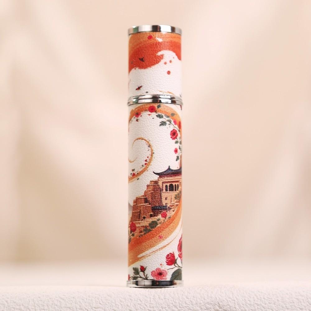 

10 мл Пляшечка-спрей PU шкіра Косметичний контейнер Портативний Атомайзер для парфумів Пляшечка для подорожей помаранчевий