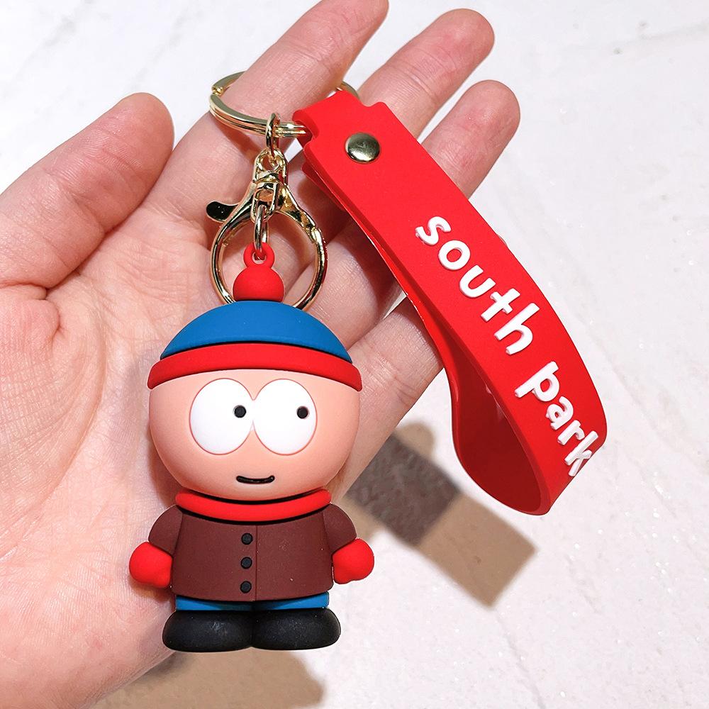 

South Parkes Dolls Key Chains Anime Figure Key Ring Kawaii Bags Pendant Kids Toys Cute Car Key Chain Backpacks Pendants Gifts