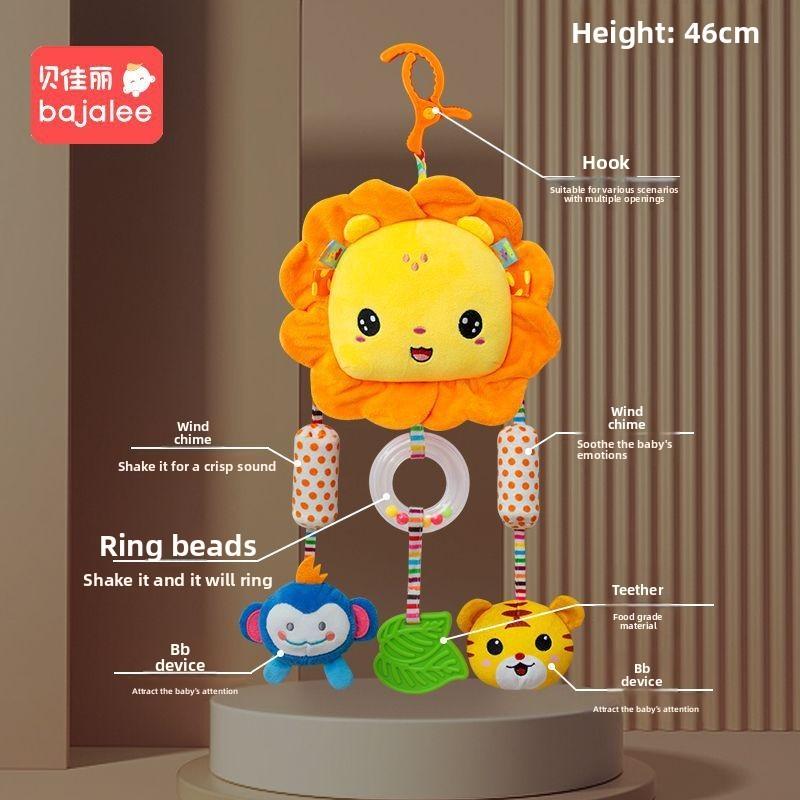 Beili Baby Stroller Plush Rattle Car Charm With Wind Chimes For Infant Comfort