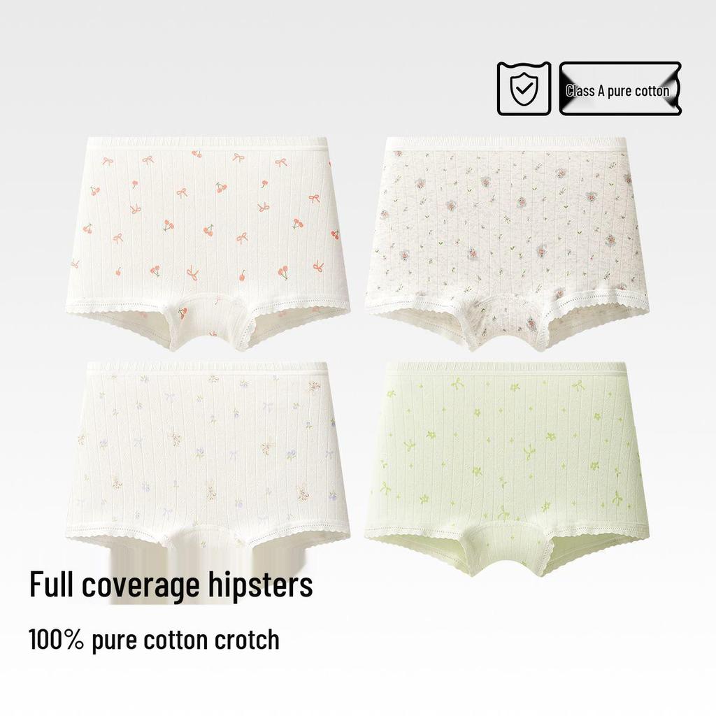Children's Pure Cotton Boxer Briefs for Girls and Boys