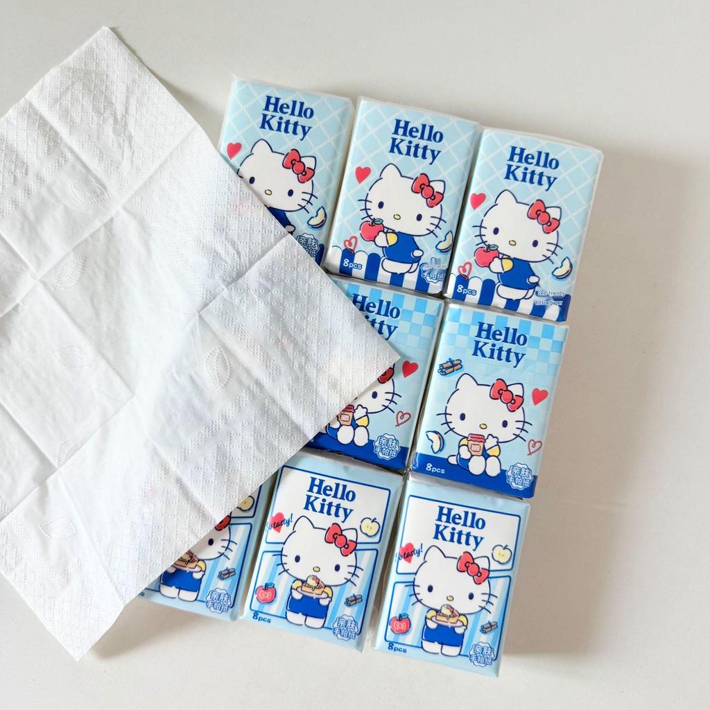 Sanrio Hello Kitty Solid Color 9-Pack Portable Tissues