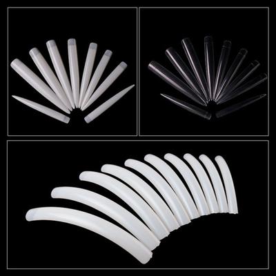 10 Teile/satz Nagel Tipps Super Lange V Form Ultra Dünne Finger Maniküre DIY Tipps