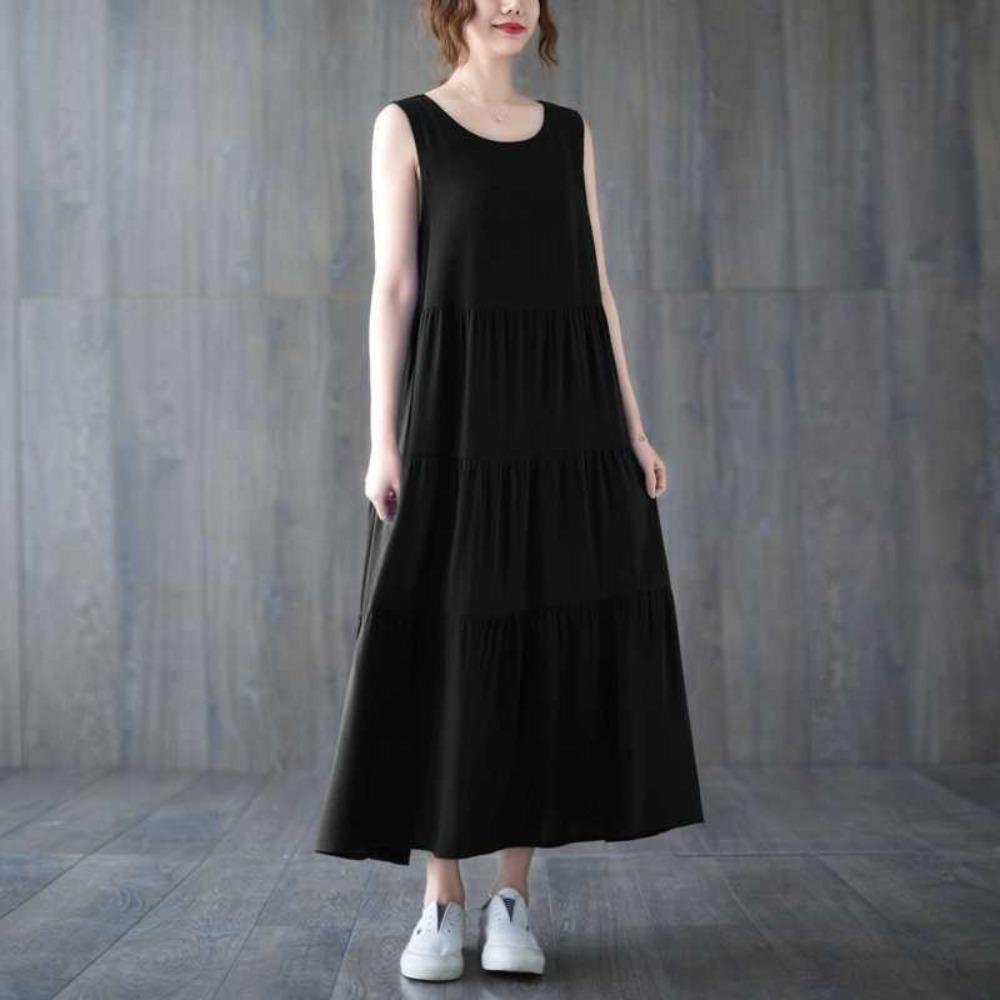 

Sleeveless Vest Style Long Dress one size fits all абрикосовий