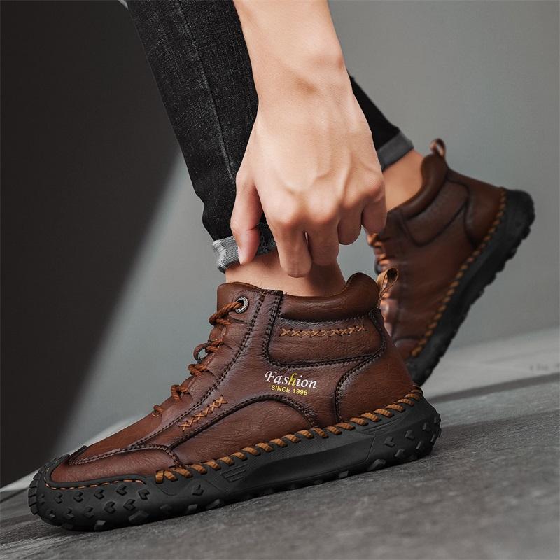 Autumn /Spring Mens Handmade Boots  Comfortable Ankle Boots for Men Casual Shoes Tooling Shoes  Mens Chelsea Ankle Boots