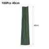 100Pcs/lot 15/20/25/30/40cm Artificial Green Flower Stems DIY Floral Material Wire Stem Handmade Flexible Iron Garden Accessoies