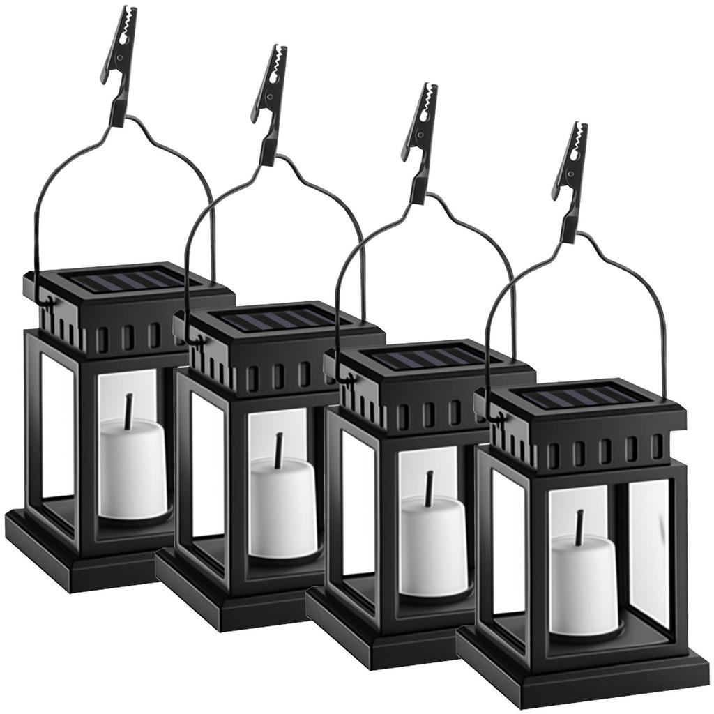 Solarny lampion świeca Zewnętrzny LED Solarny lampion IP44 Wodoodporne Wiszące światło lampionu Automatyczne WŁ./WYŁ. Solarne światło krajobrazowe na podwórko