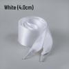 Silk Ballet Style Wide Flat Shoelaces with Bow, Suitable for Wide Holes In White or Black