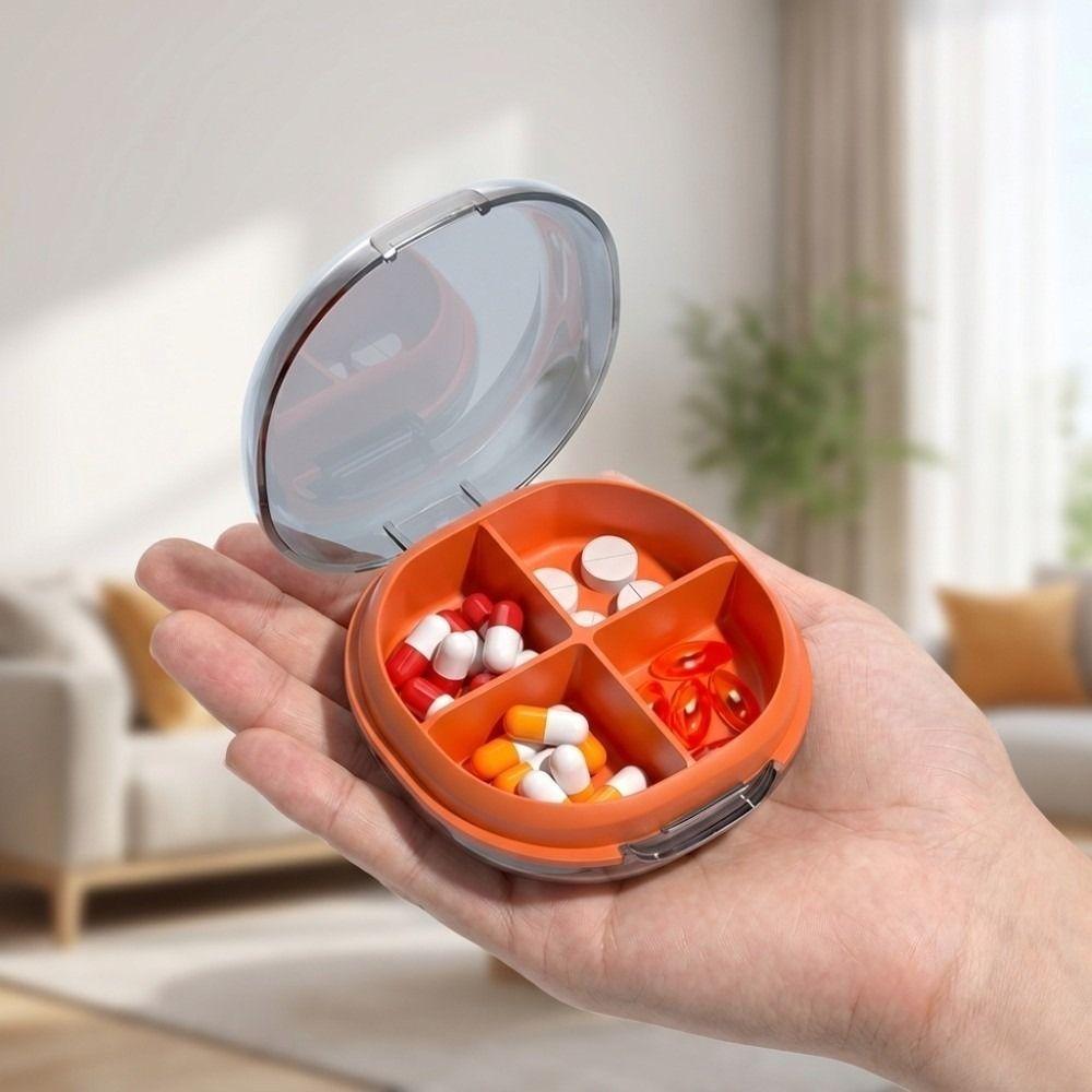Plastic Pill Box 3 Grid Granule Storage Box Waterproof Travel Pill Case Outdoor