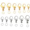 20 Sets/Lot Stainless Steel Lobster Clasps Hooks with Jump Rings Set for DIY Chain Necklace Bracelet Jewelry Making Supplies