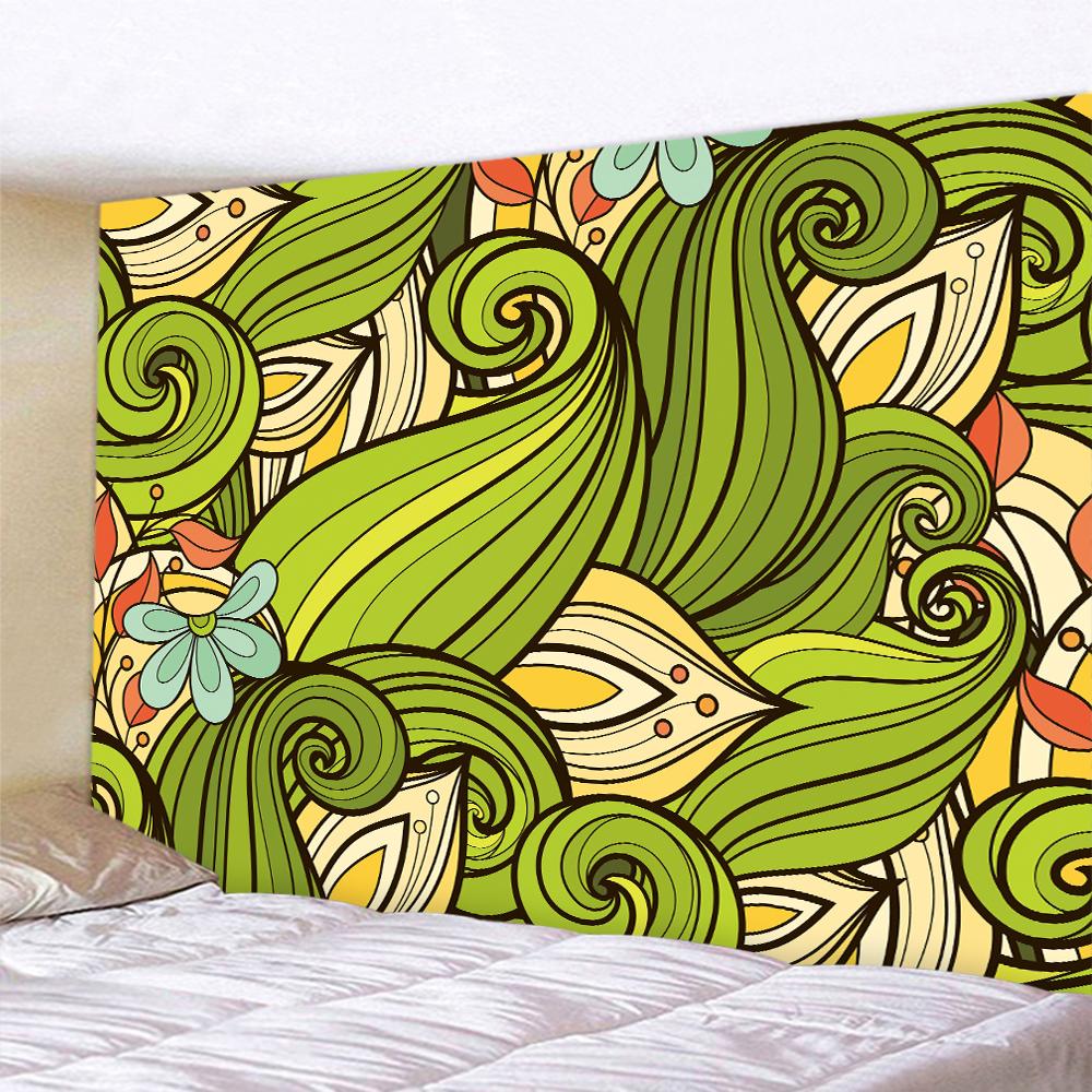 

Гобелен с принтом листьев тропических растений для дома, гостиной, спальни, Настенный декор, тканевый гобелен 100x75cm