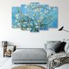 Five Piece Picture Canvas Print Almond Blossom Vincent Van Gogh