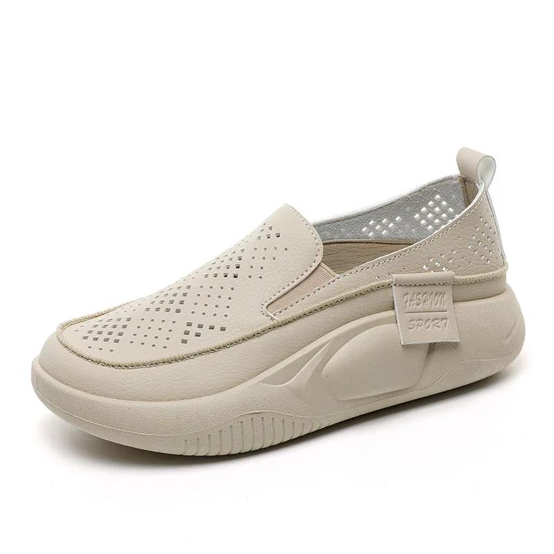 Sports Shoes Woman Summer  In Casual Slip-on Sneakers Fashion Hollow Breathable Loafers Women Running Shoes Footwear 2024