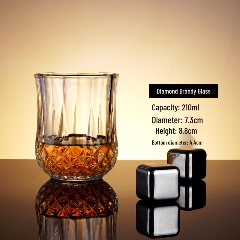 ZISIZ Crystal Glass Whiskey Cocktail Glass
