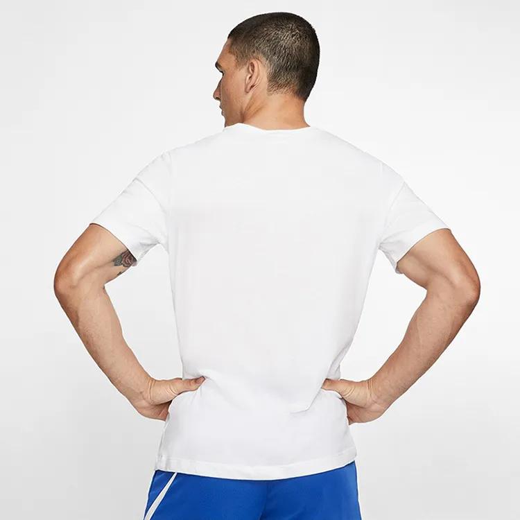 Nike T Shirts Men's White Crew Neck Moderate (Unisex) T-Shirts AR6030 100
