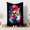 1pc Blanket Super Mario1 Print Design, Lightweight Blanket for Sofa, Bed- Soft &Warm, Gift for All Seasons like Christmas, Halloween