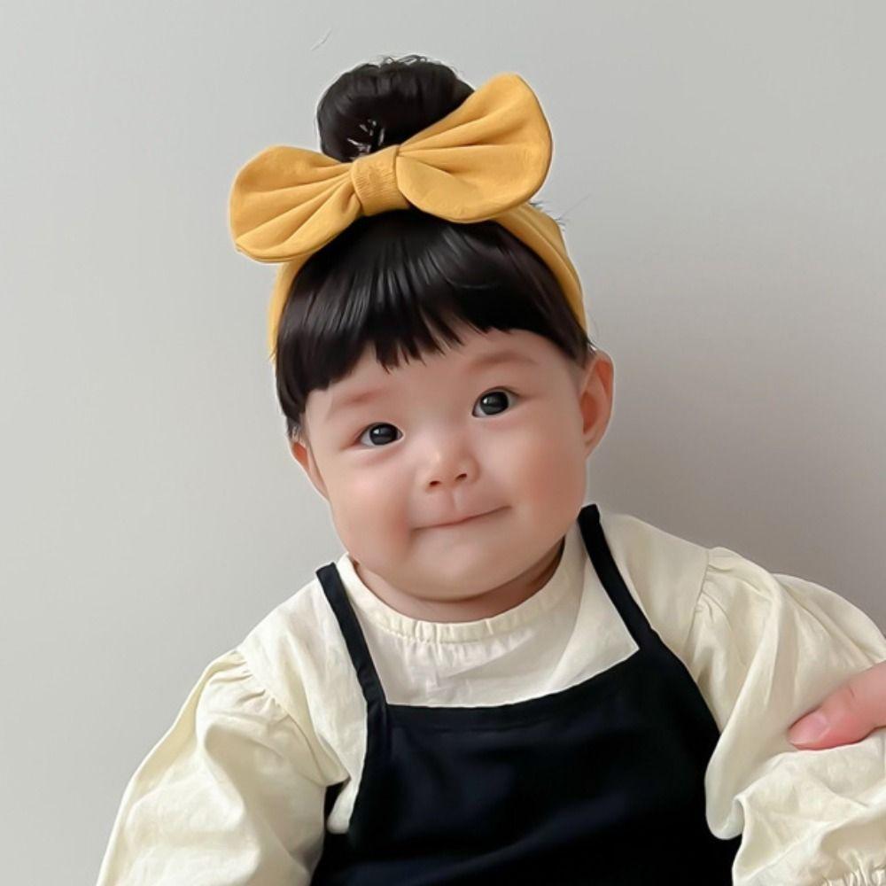 Cute Newborn Wig Headband Cotton Infant Hairpiece Fashion Baby Hair Bands Wig  Photography Props