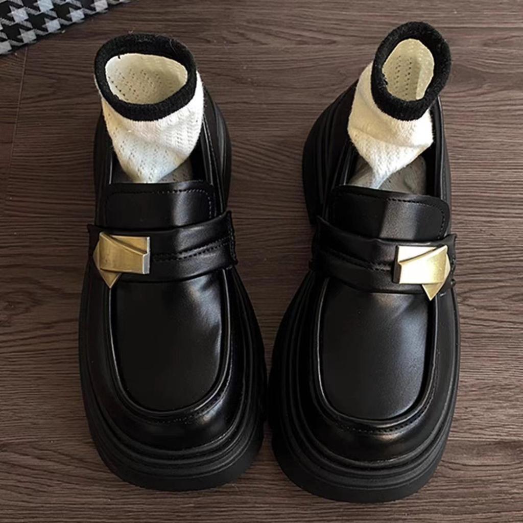 With skirt platform British style women's spring new jk versatile Japanese heightening small leather shoes single
