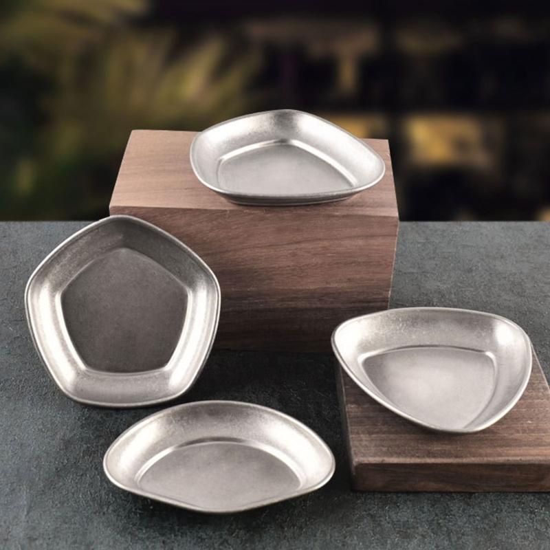 4 Pack Coffee Bean Weighing Plate Functional Coffee Dosing Tray Metal Tray Coffee Bean Plate Gift for Coffee Enthusiasts